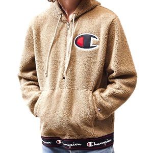 Champion Big C Sherpa Hoodie - sz M unisex